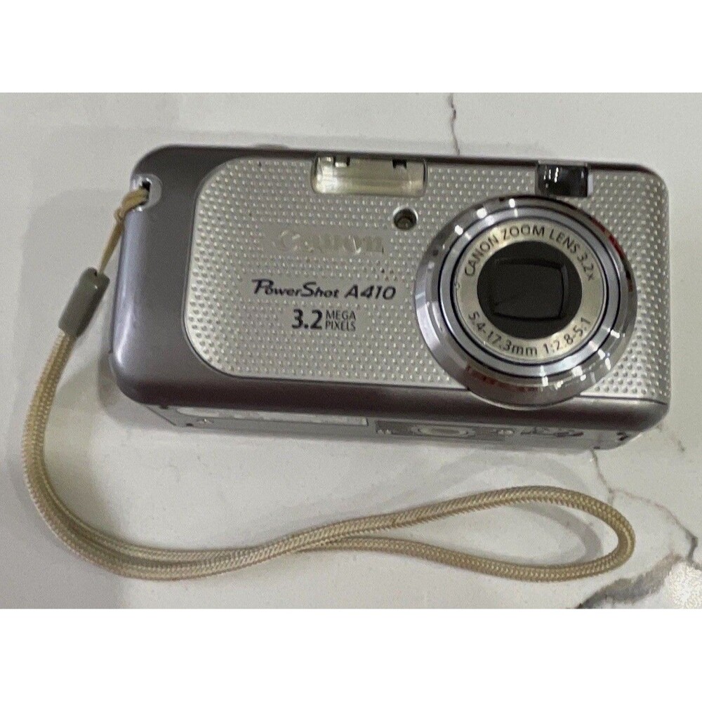 Canon PowerShot A410 Silver 3.2MP Compact Camera 3.2x Zoom USB Flash